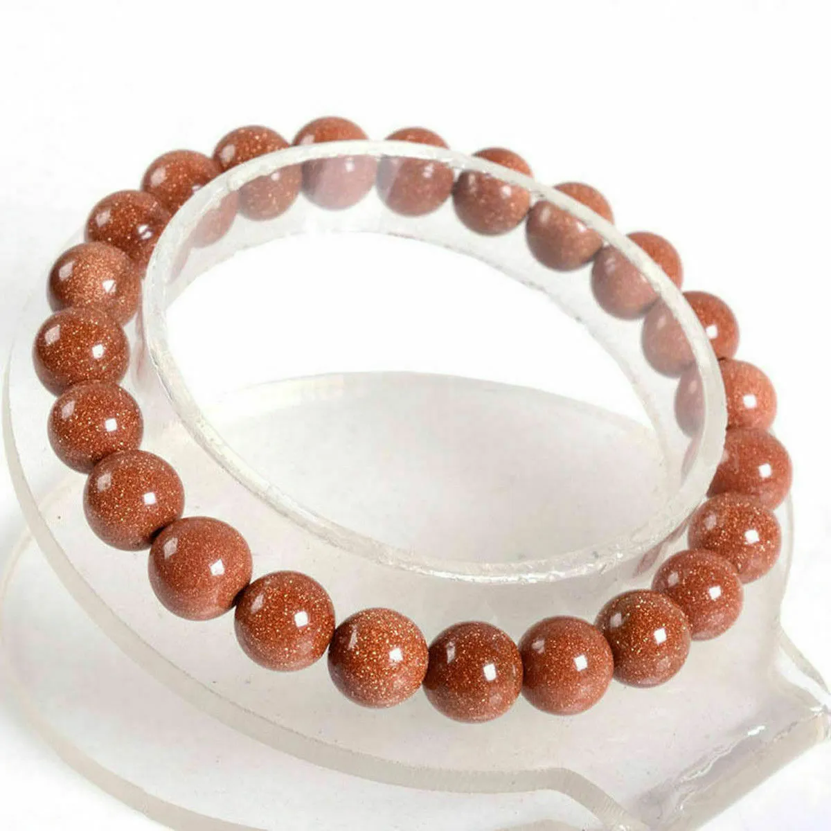 10mm Natural Golden Sunstone Bead Bracelet