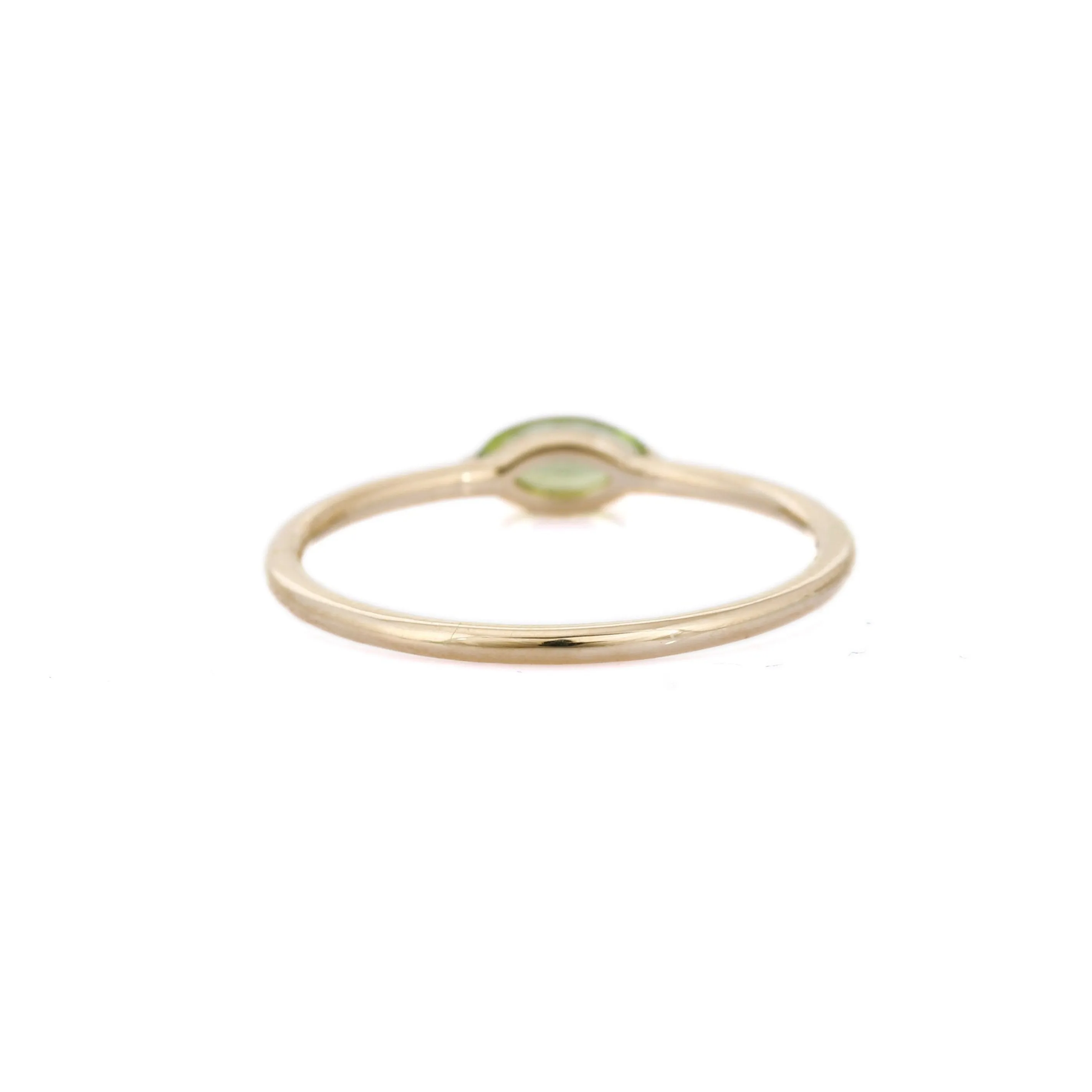 14K Yellow Gold Peridot Ring