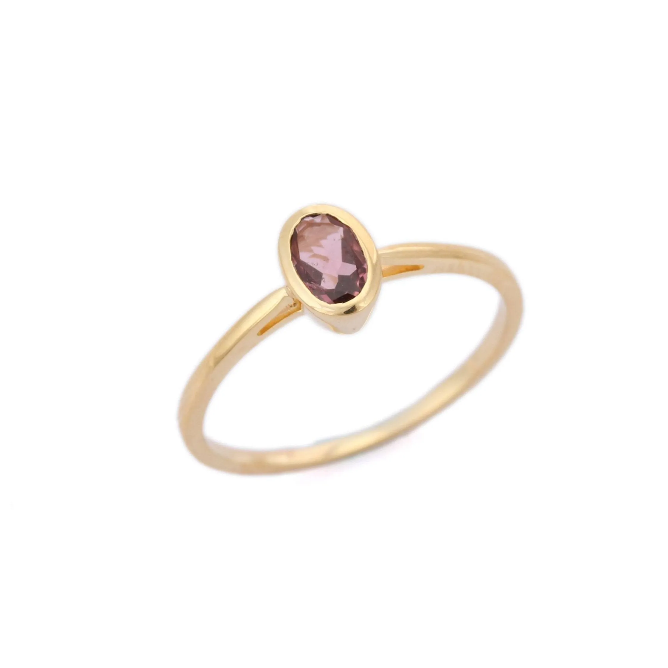 14K Yellow Gold Tourmaline Ring