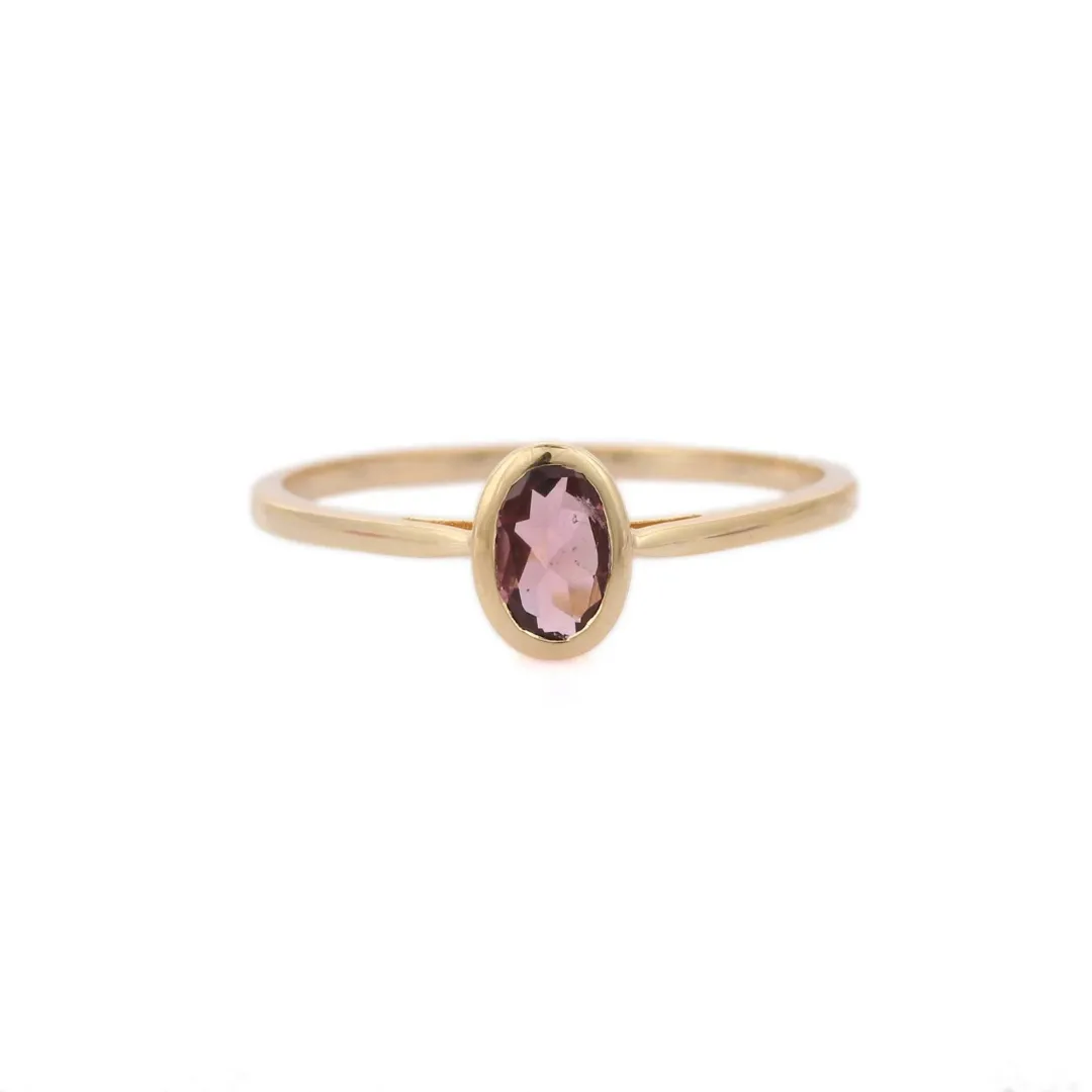 14K Yellow Gold Tourmaline Ring