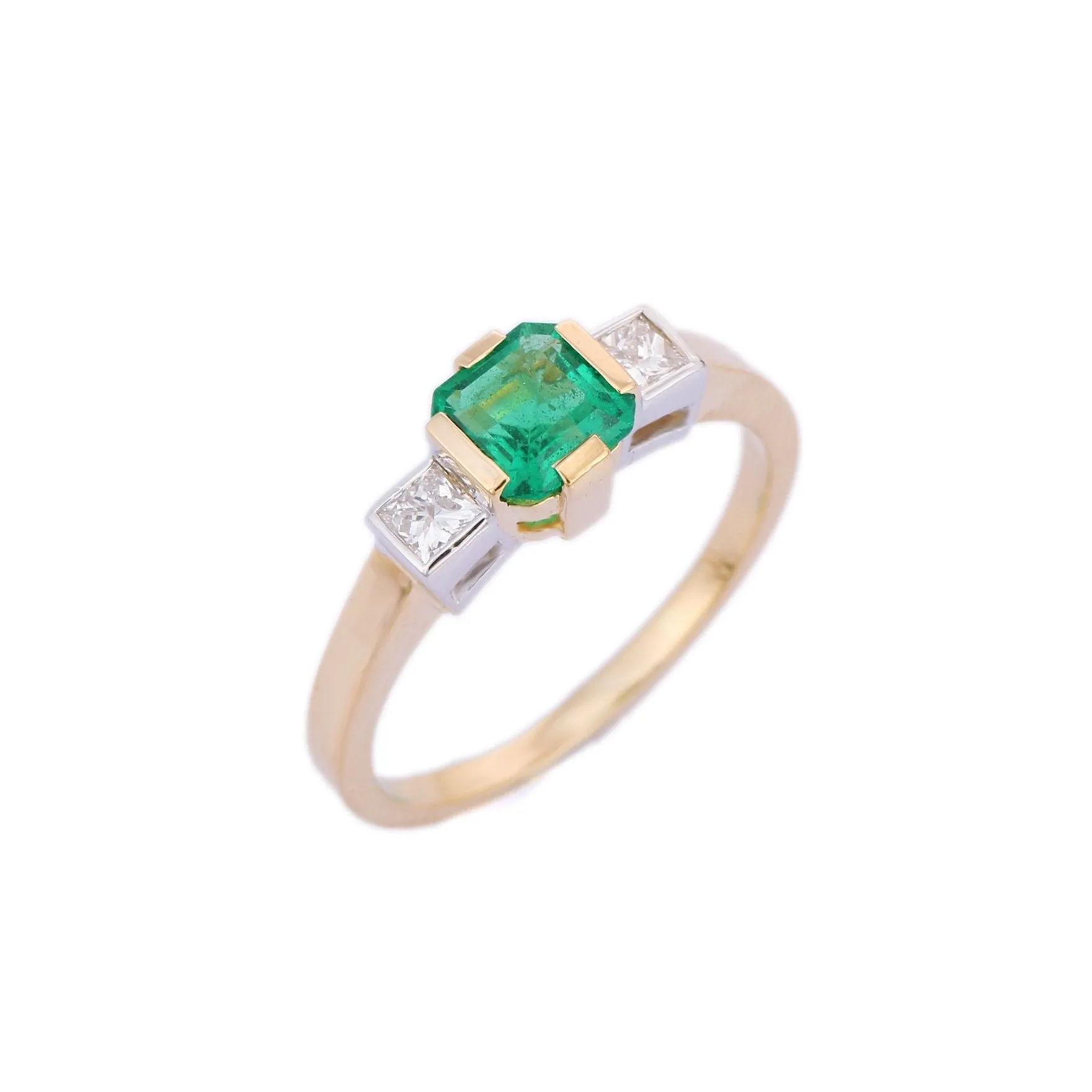 18K Yellow Gold Emerald Ring