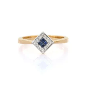 18K Yellow Gold Sapphire Ring