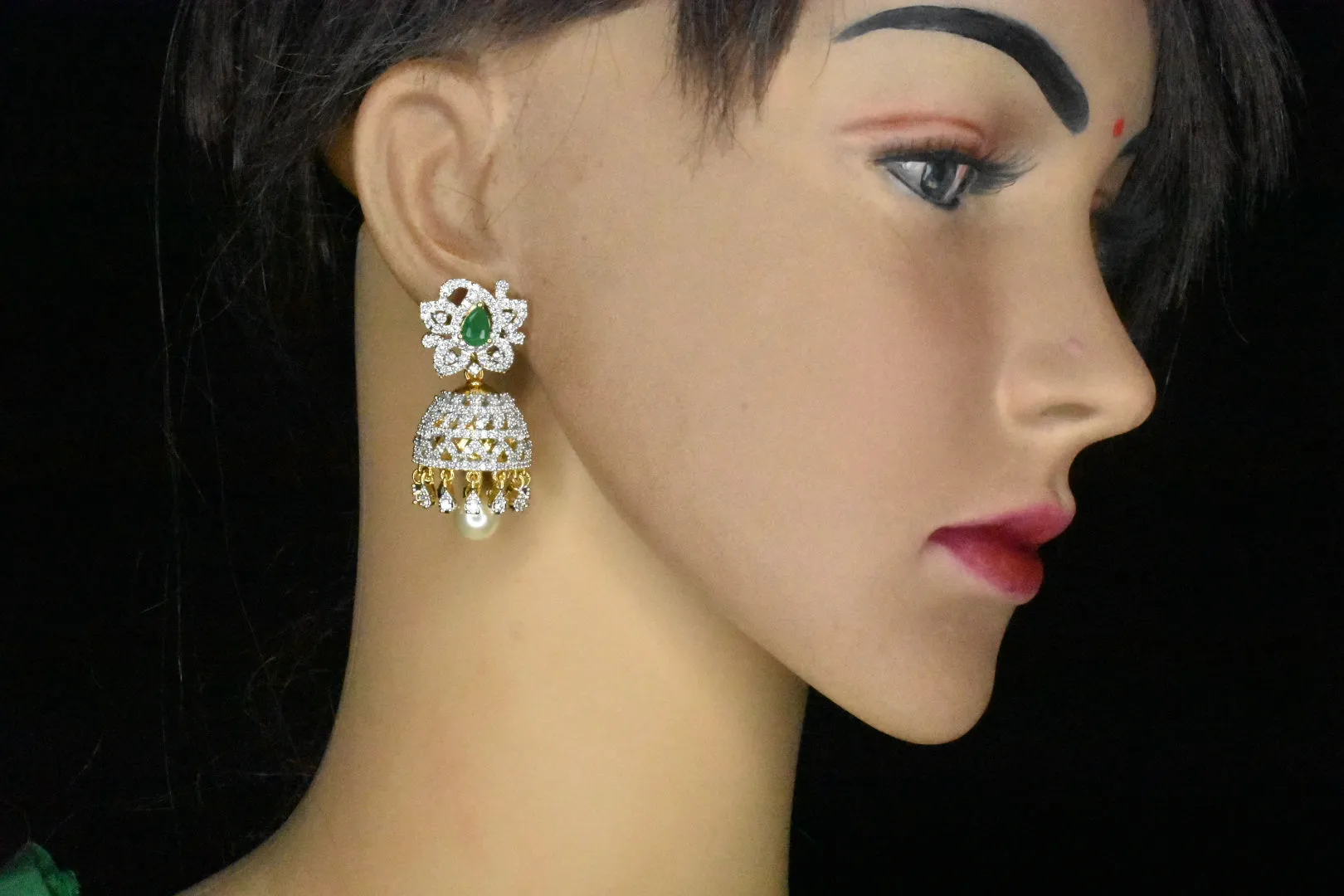 4 in 1 detachable diamond jhumkas