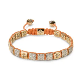 6mm Lock Orange 18K Gold Bracelet w. Diamond