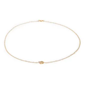 9K Gold Necklace w. Ocean Diamond