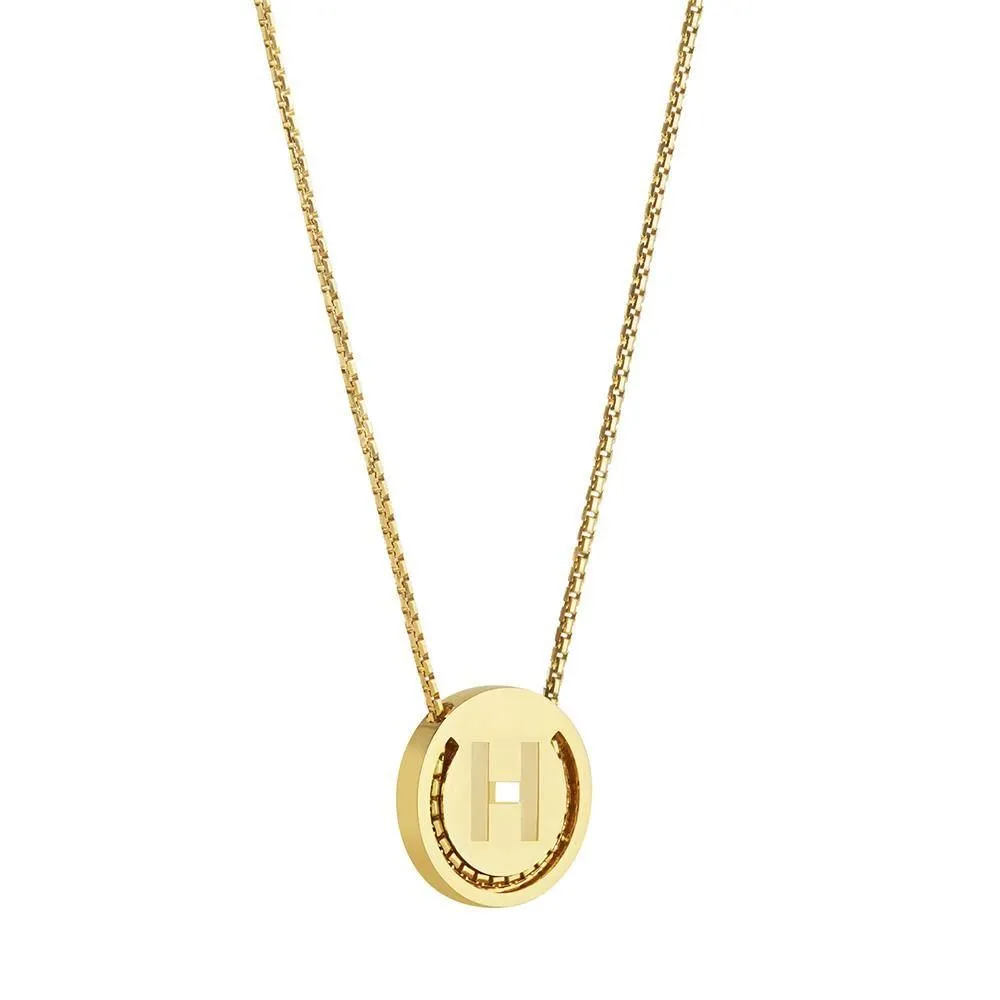 ABC's - H 18K Gold Plated Necklace