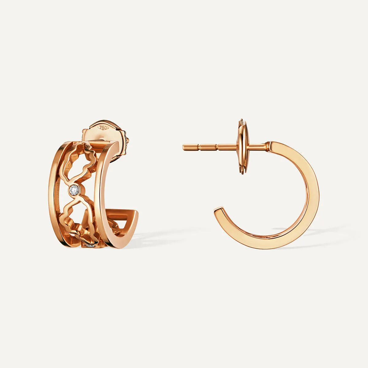 Allusia Love 18K Rosegold Earrings w. Diamonds