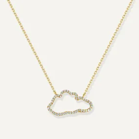 Allusia Love Accented 18K Gold Necklace w. Diamonds