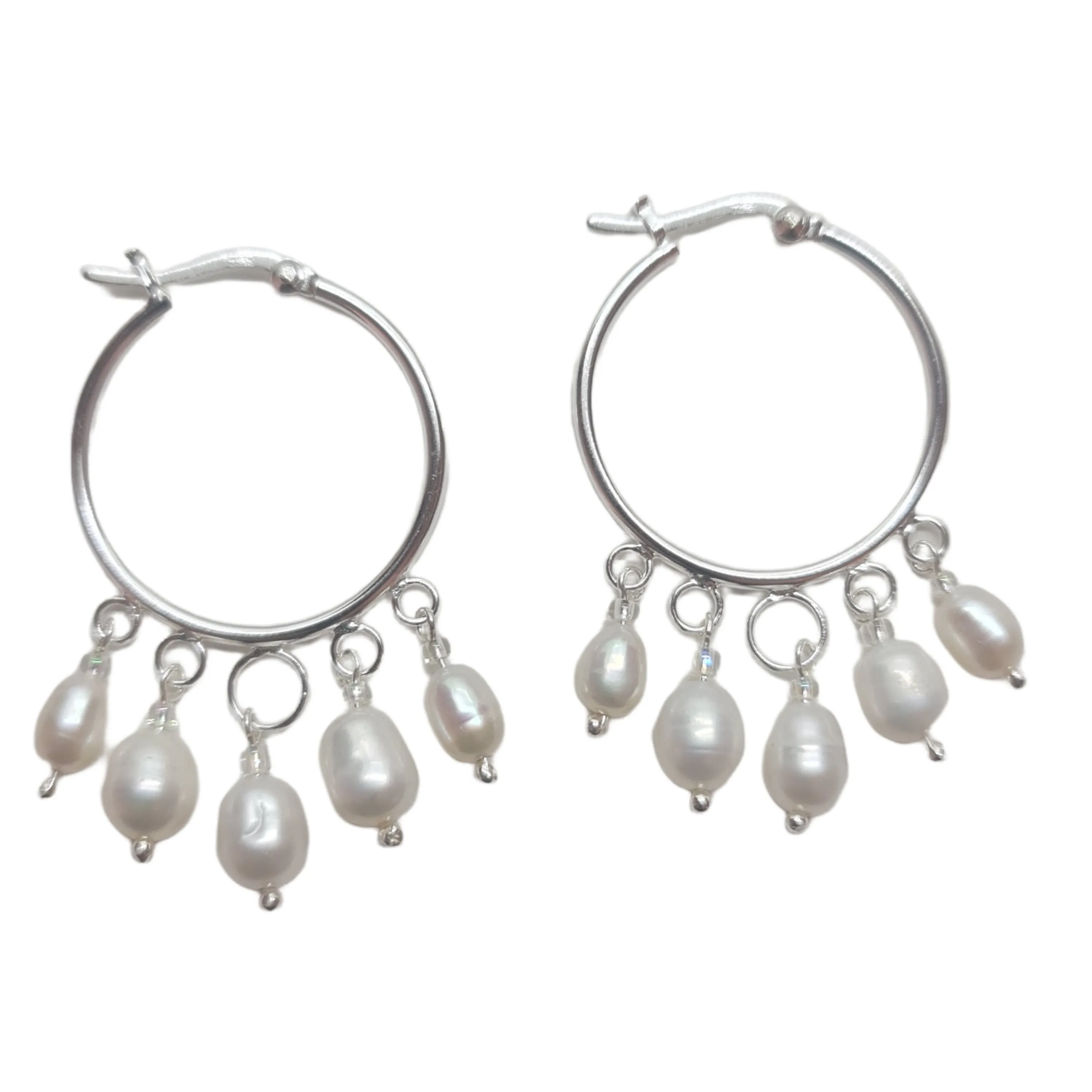 Alora Freshwater Pearl hoop earrings