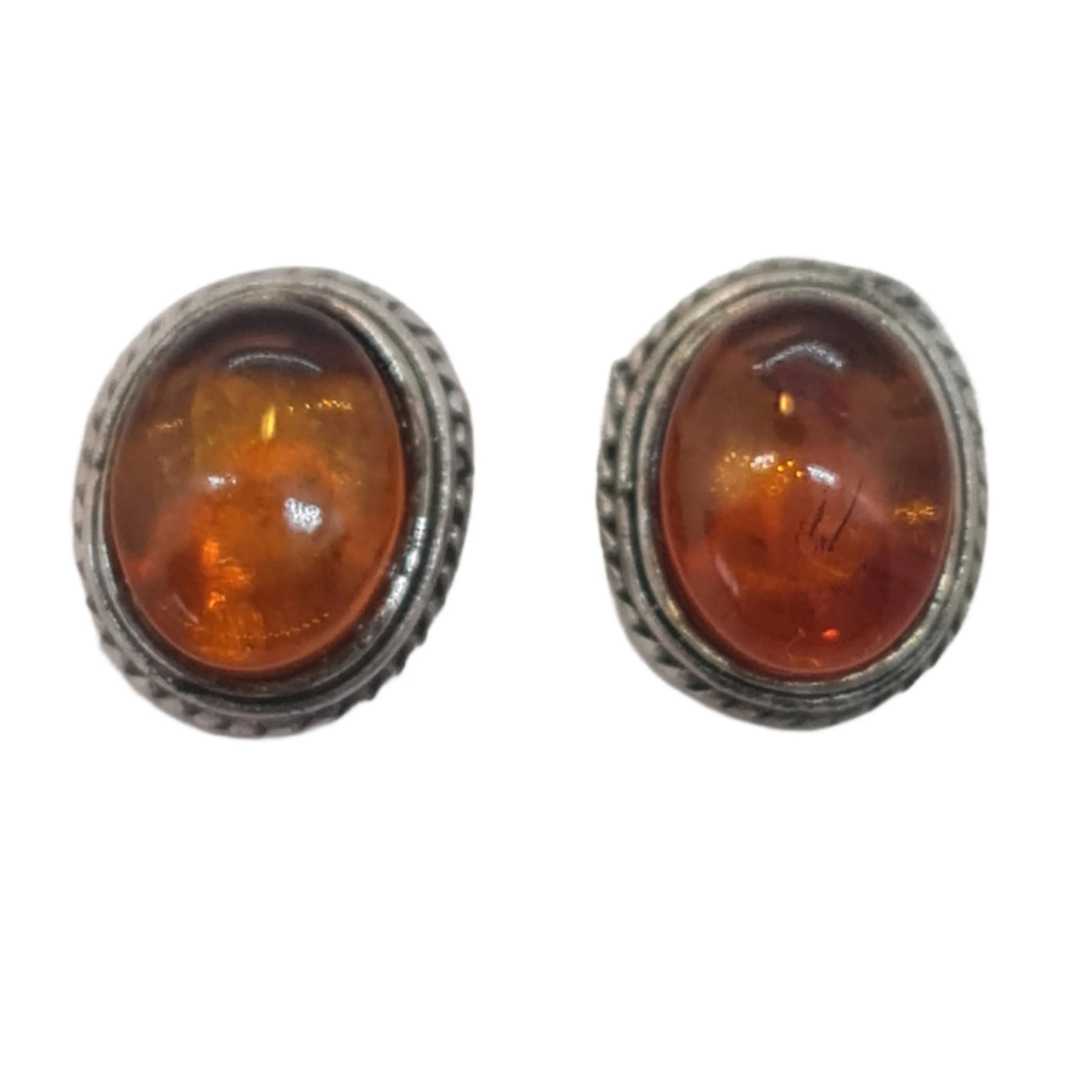 Amber stud earrings