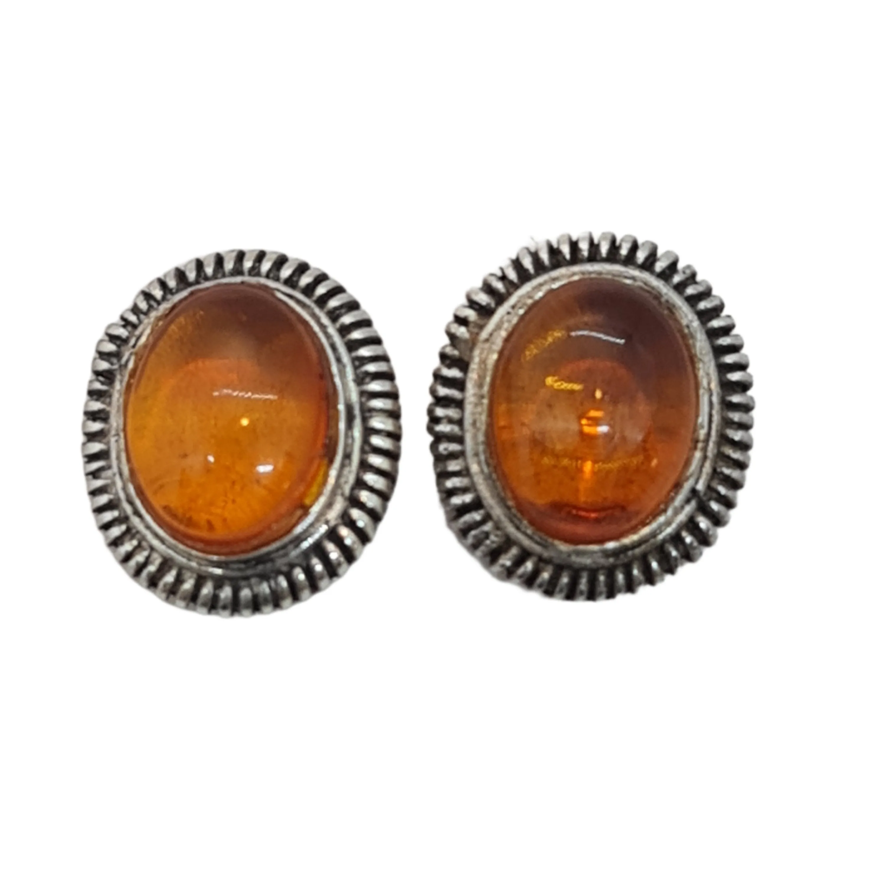 Amber stud earrings