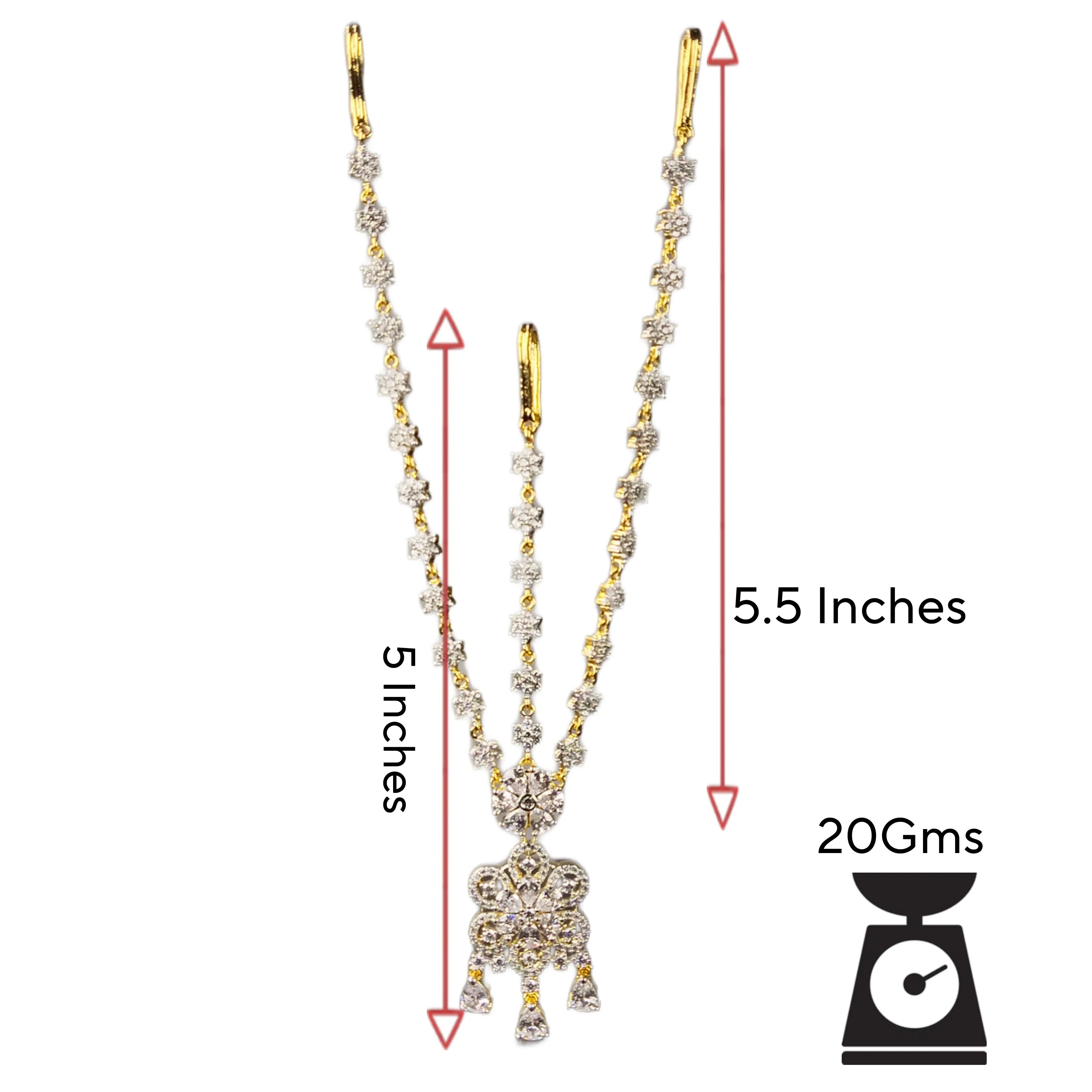 American Diamond Mathapatti By Asp Fashion Jewellery