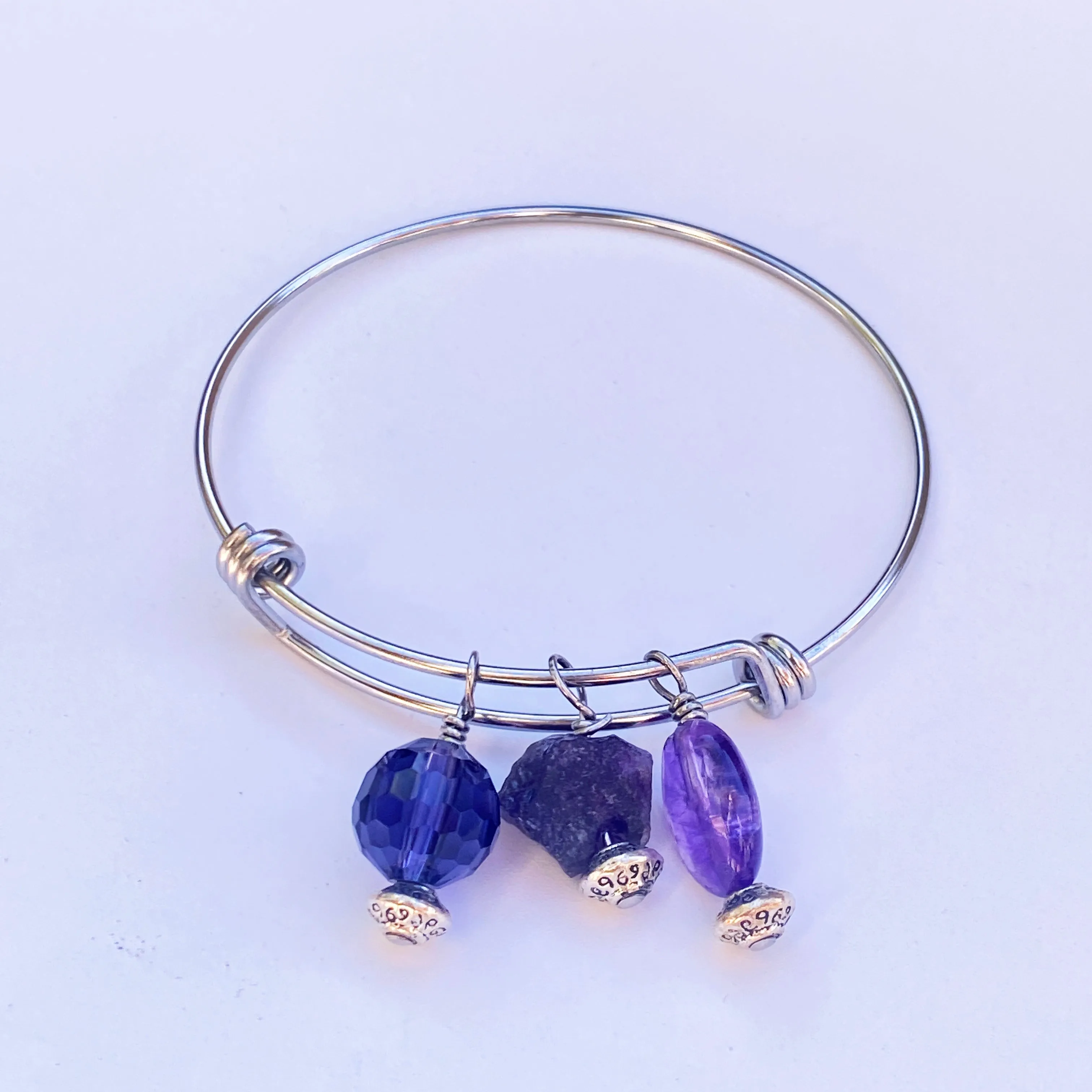 Amethyst Bangle Bracelet