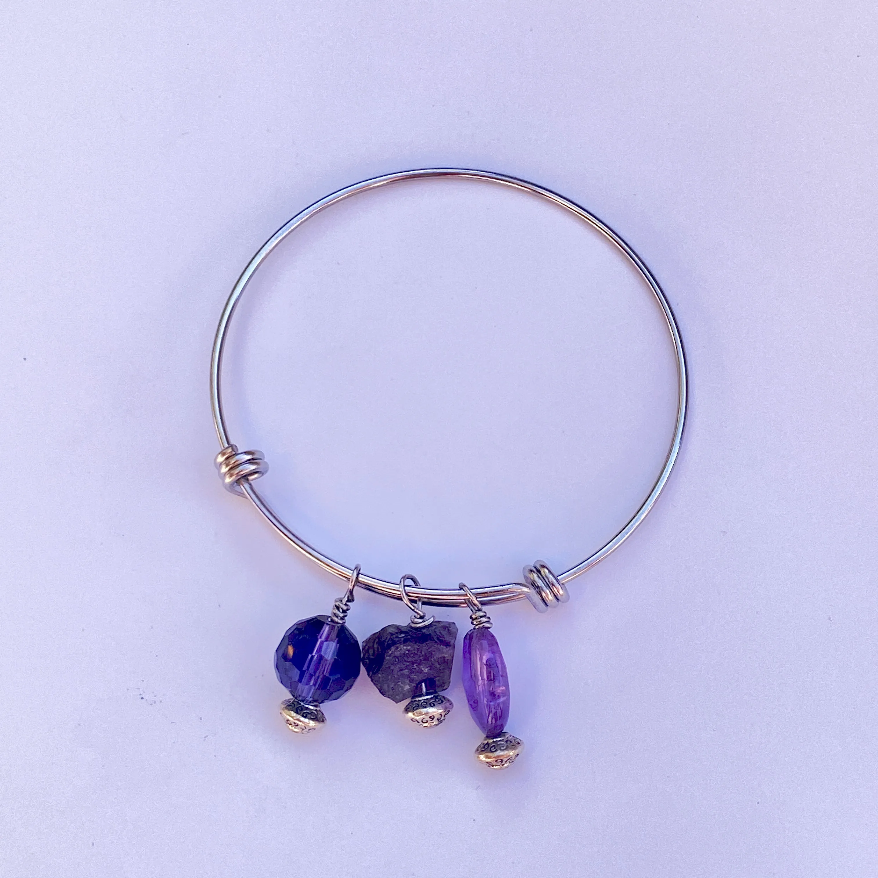 Amethyst Bangle Bracelet