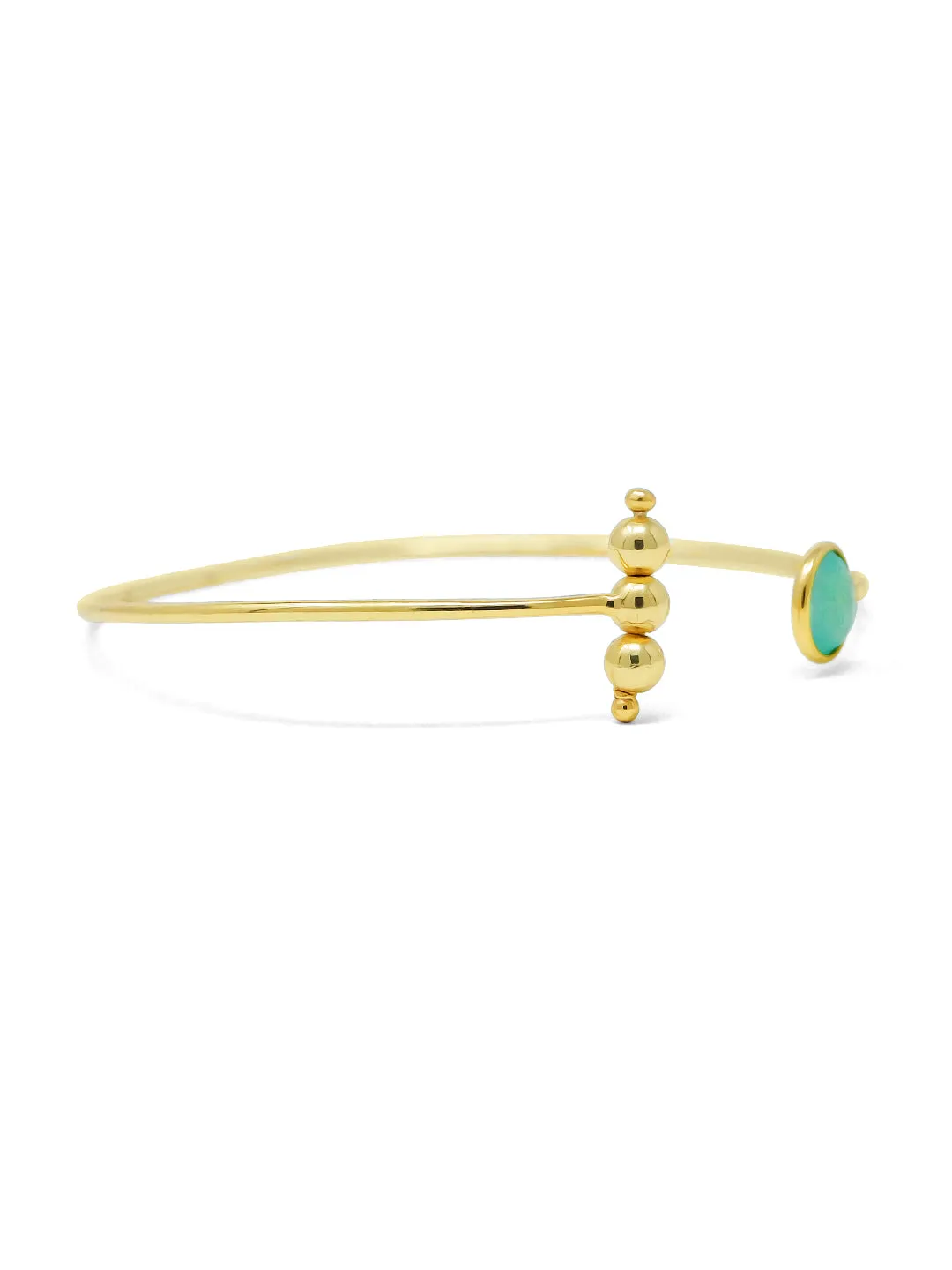 Aqua Ball Game Gold Plated Sterling Silver Adjustable Bracelet