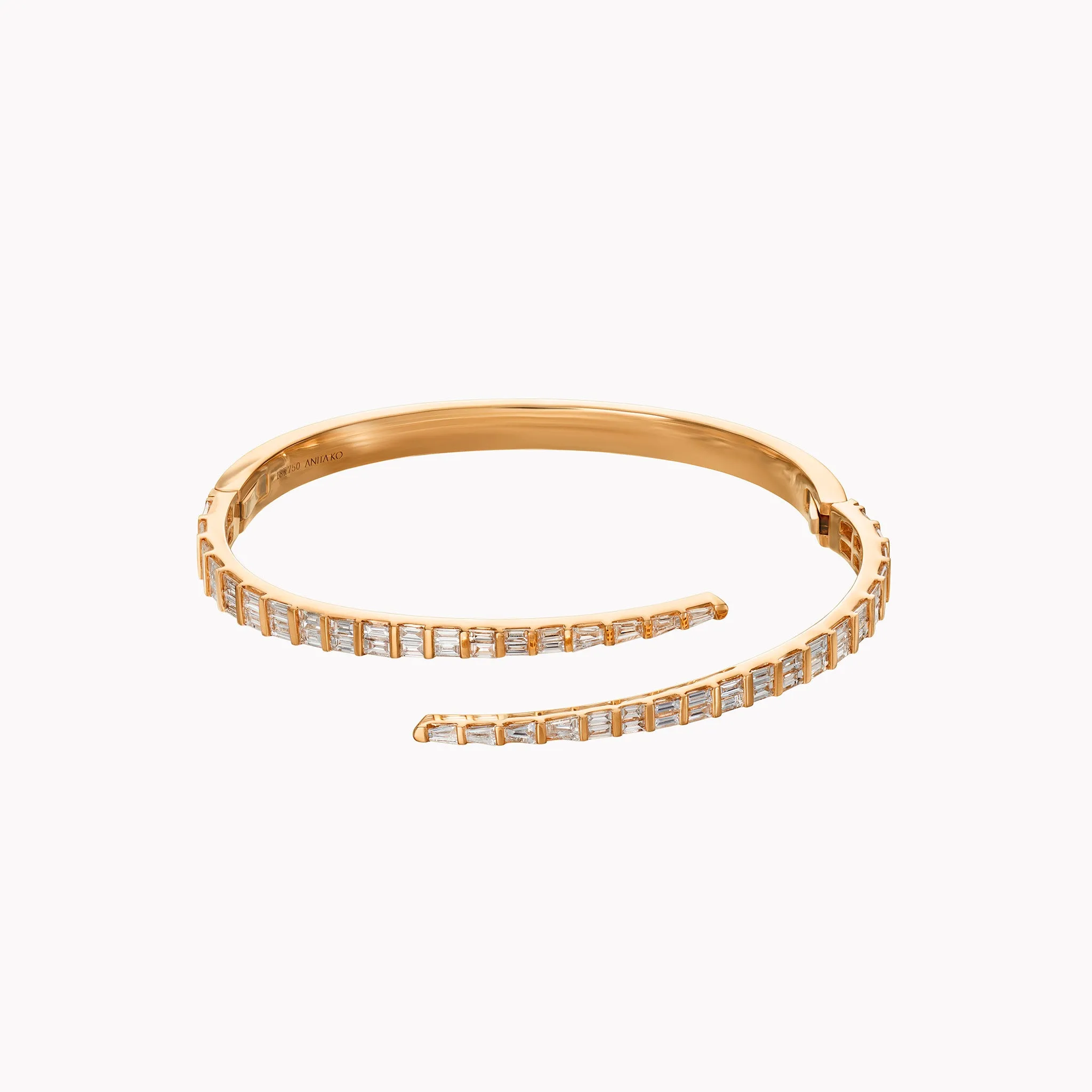 Baguette Diamond Coil Bracelet