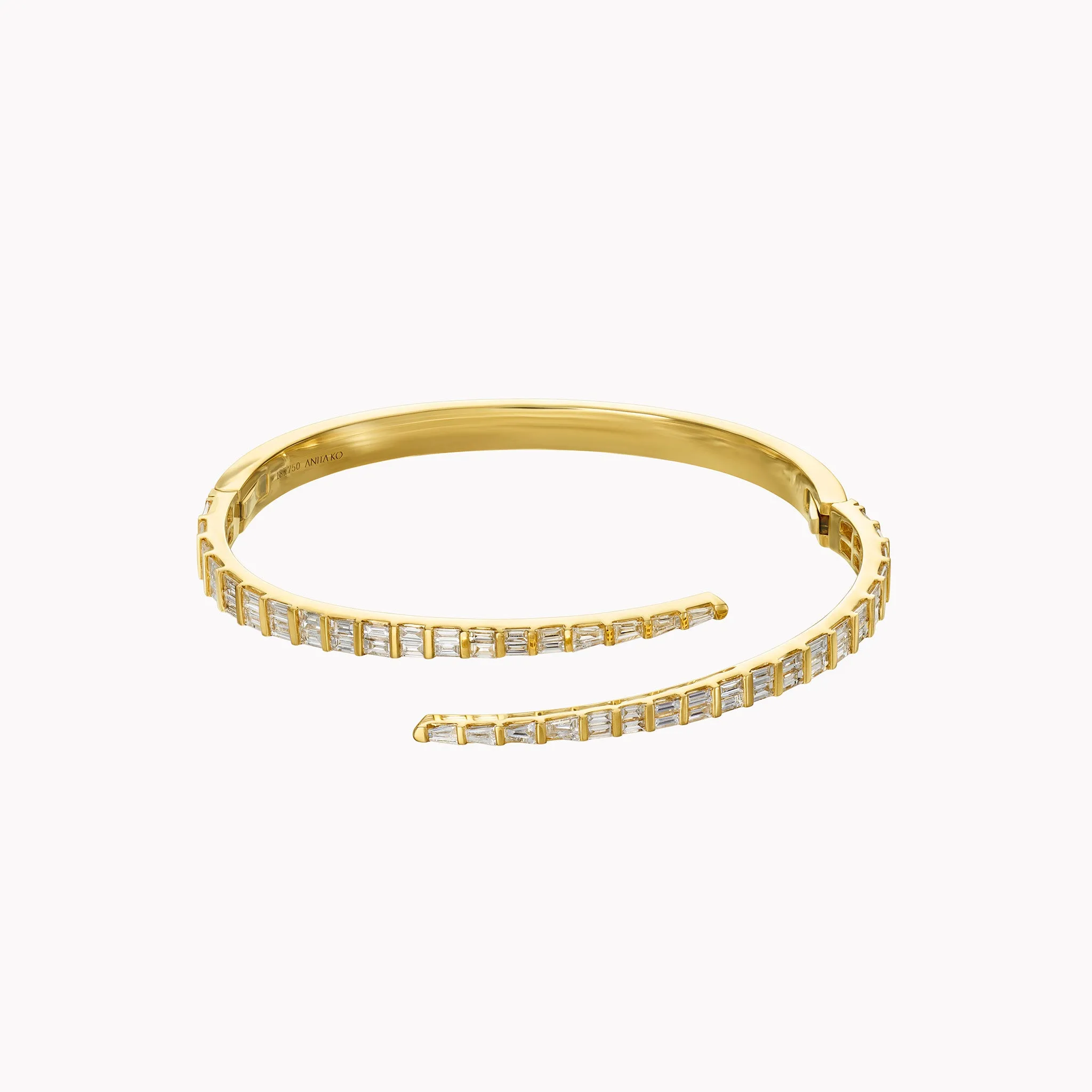 Baguette Diamond Coil Bracelet