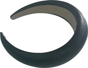 Black Satin Domed Hair Band One Size