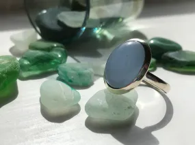 Blue Chalcedony Ariel Ring (US 7)