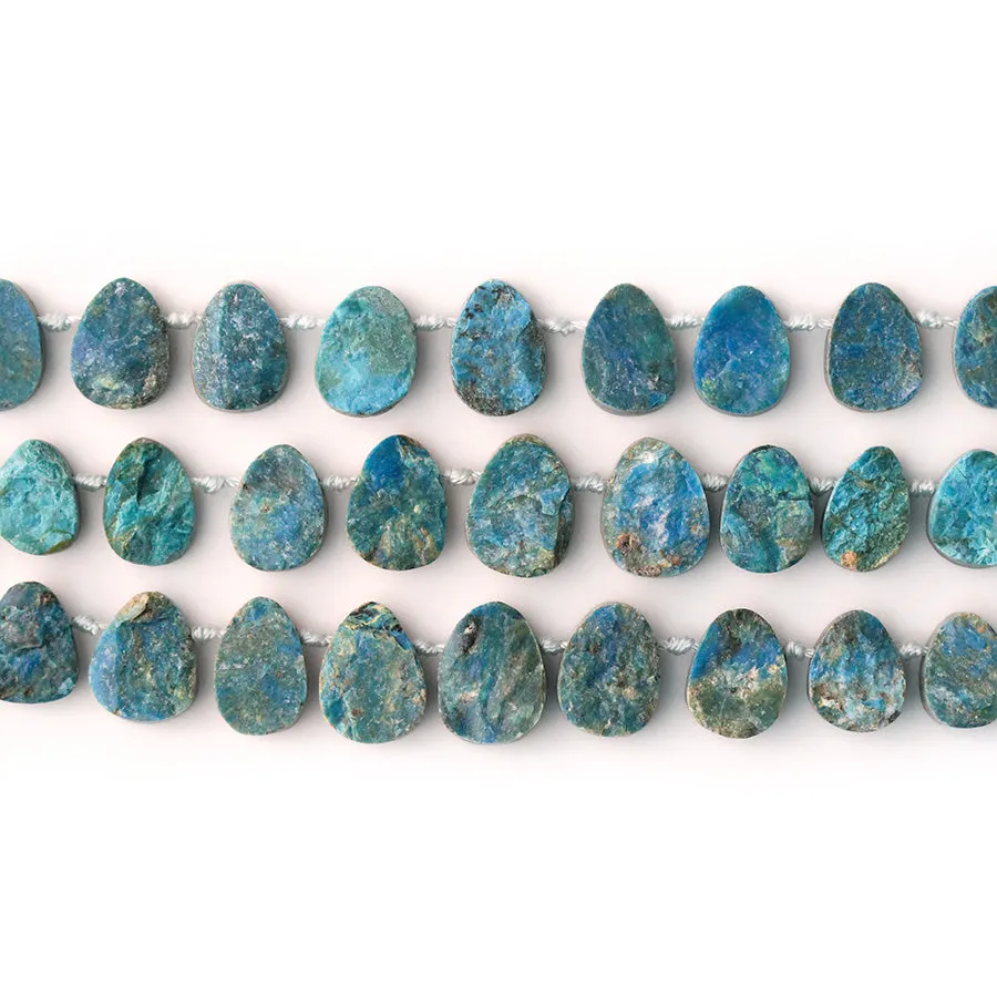 Blue Peruvian Opal 10x18mm Drop - 8 Inch