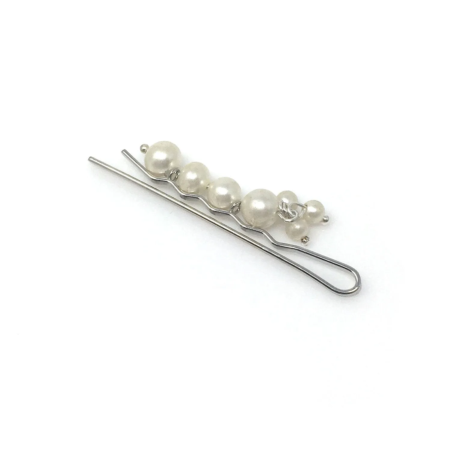 BOBBI vintage pearl silver hair pin