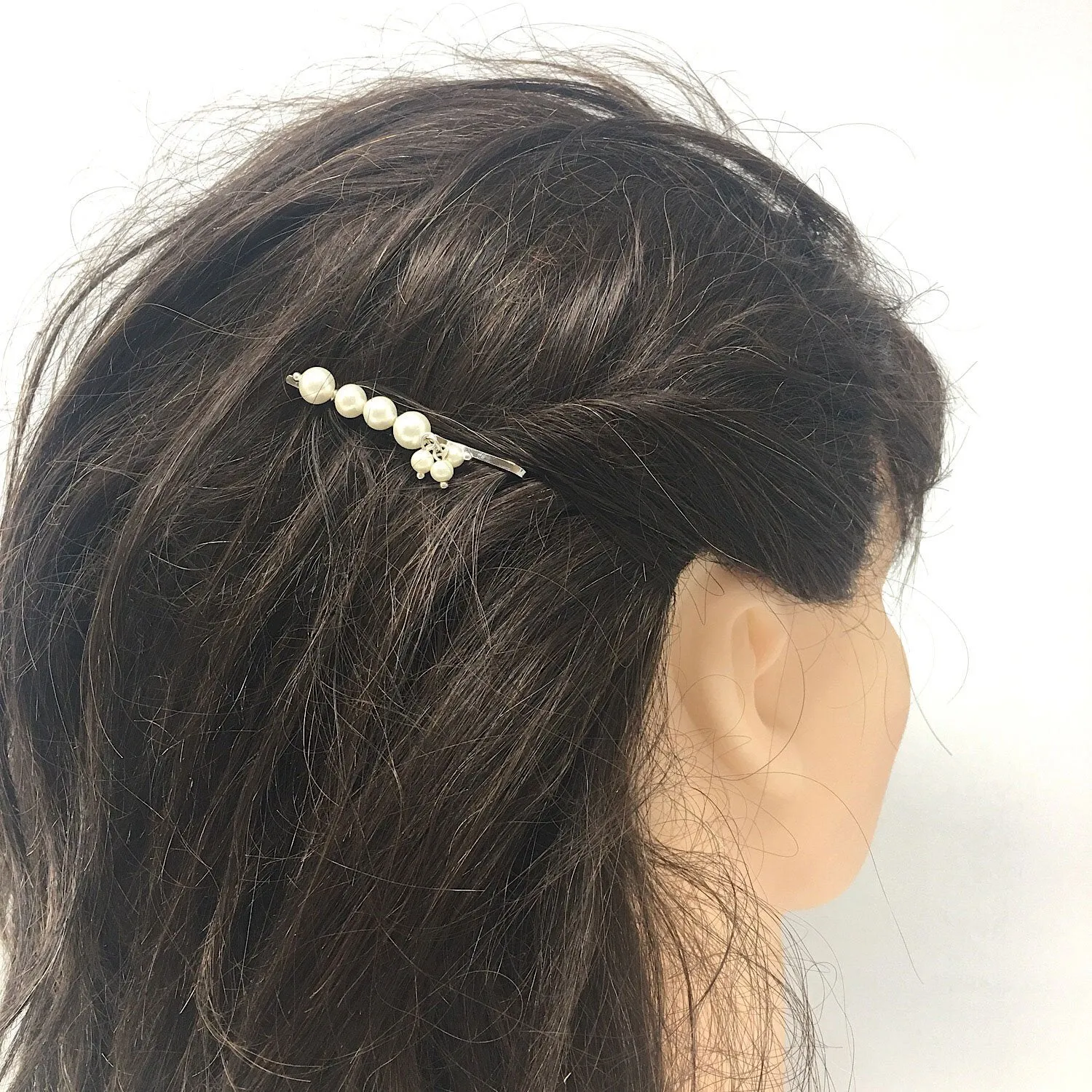 BOBBI vintage pearl silver hair pin