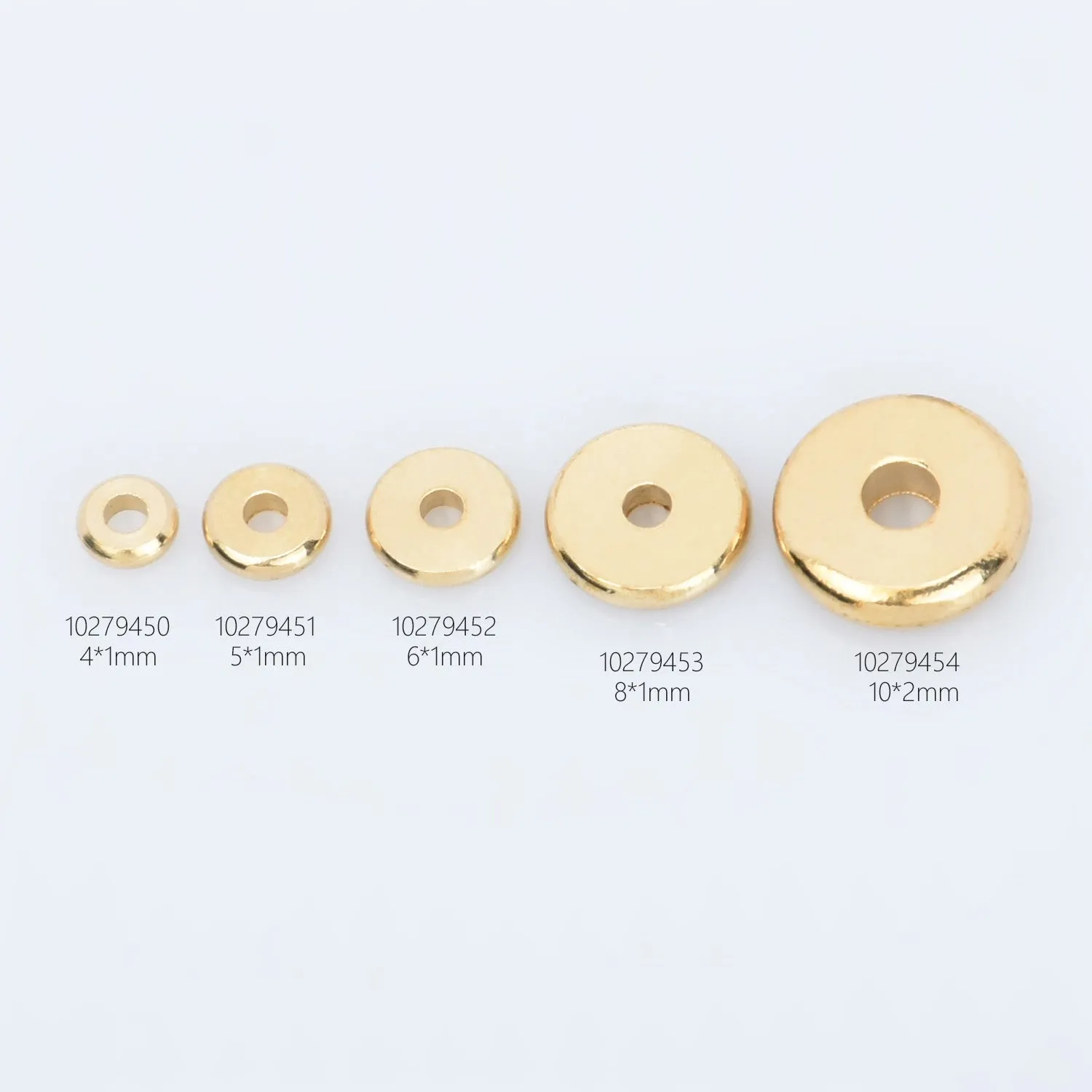 Brass Spacer Beads 4/5/6/8/10 mm Round Discs Flat Beads Spacers Rondelle Spacer Donuts Findings 100pcs 102794