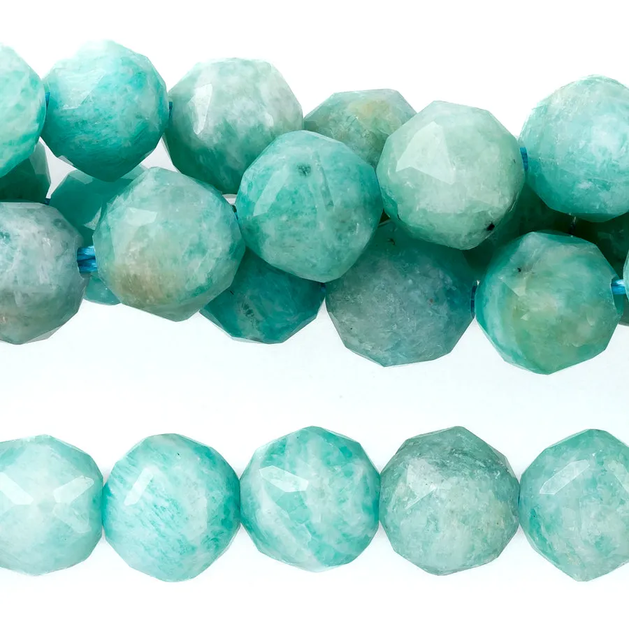 Brazilian Amazonite 6mm Double Heart Faceted - 15-16 Inch