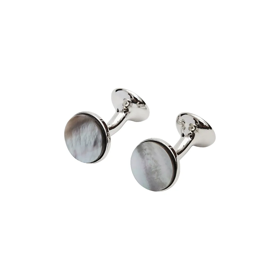 Codis Maya Smokey Mother Of Pearl Bow Cufflinks