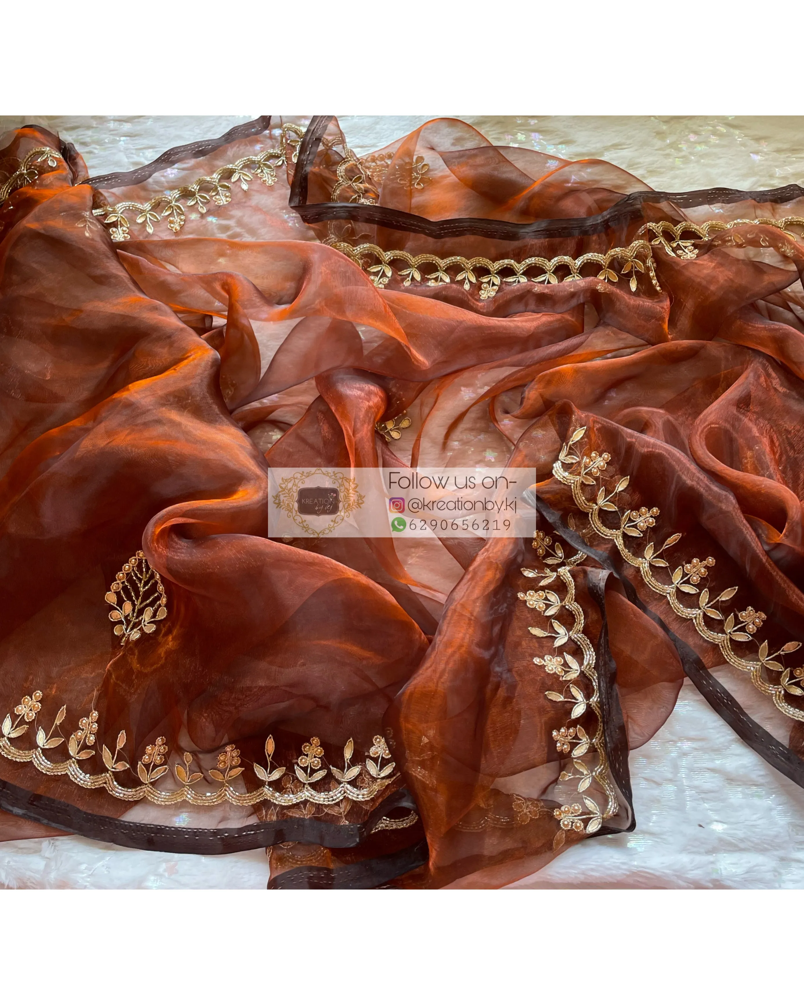 Copper Gota Patti Dupatta