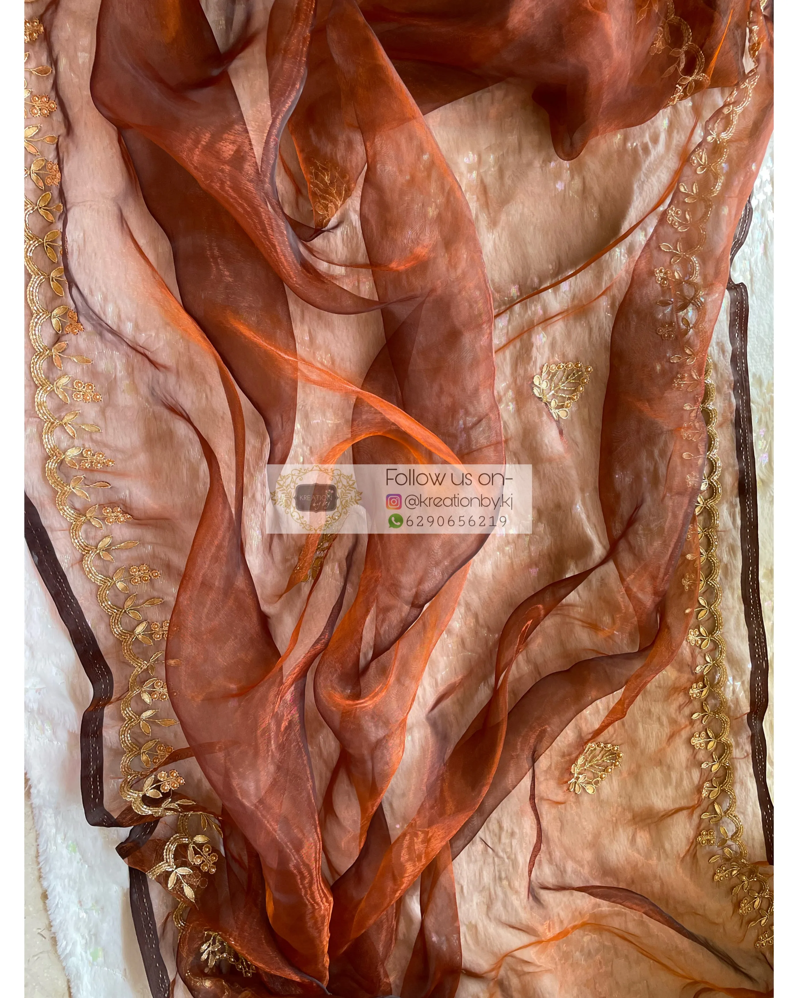 Copper Gota Patti Dupatta