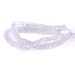 Crystal Quartz 8mm Faceted Rondelle - 15-16 Inch