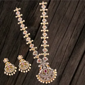 Dazzle Everyone with the Exquisite Stylish Peacock American Diamonds Necklace Set by Asp Fashion Jewellery