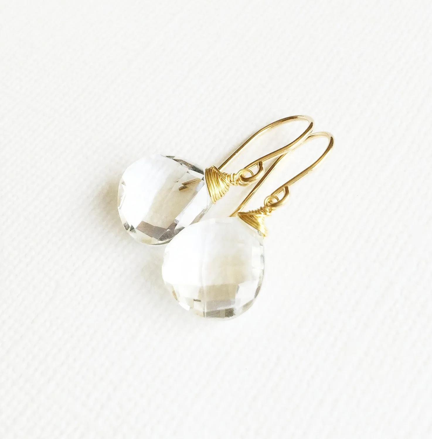 Earrings Kala - Crystal quartz  (E246)