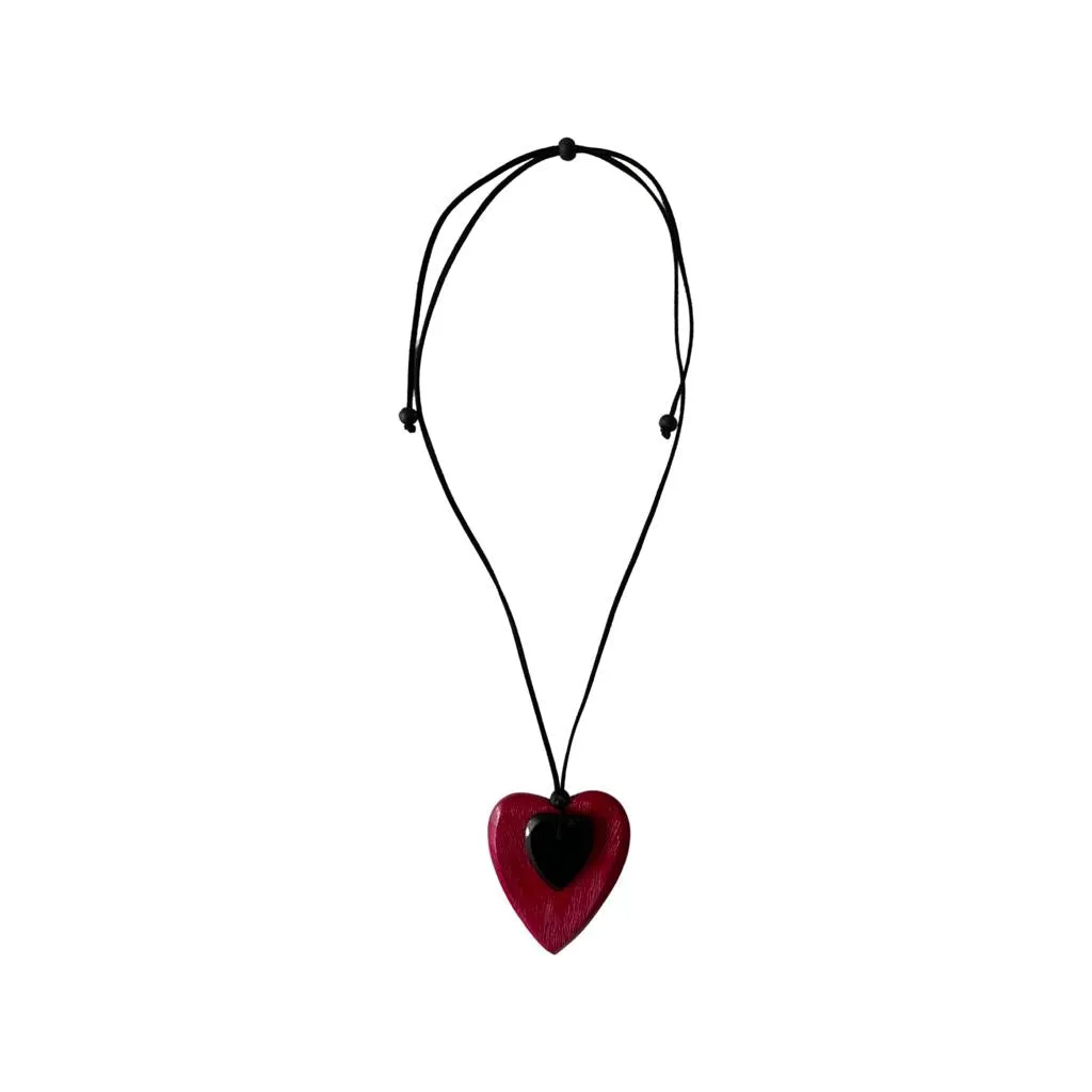 Eden Heart Necklace in Pink