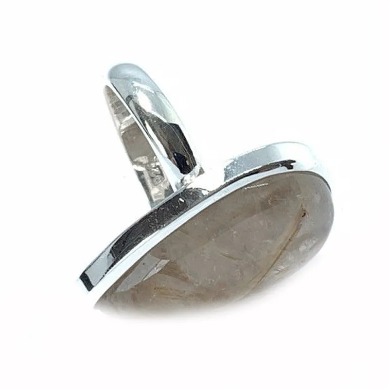 Eesha Rutilated Quartz Teardrop Ring