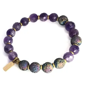 Emotional Healing Amethyst Essential Oil Diffuser Bracelet