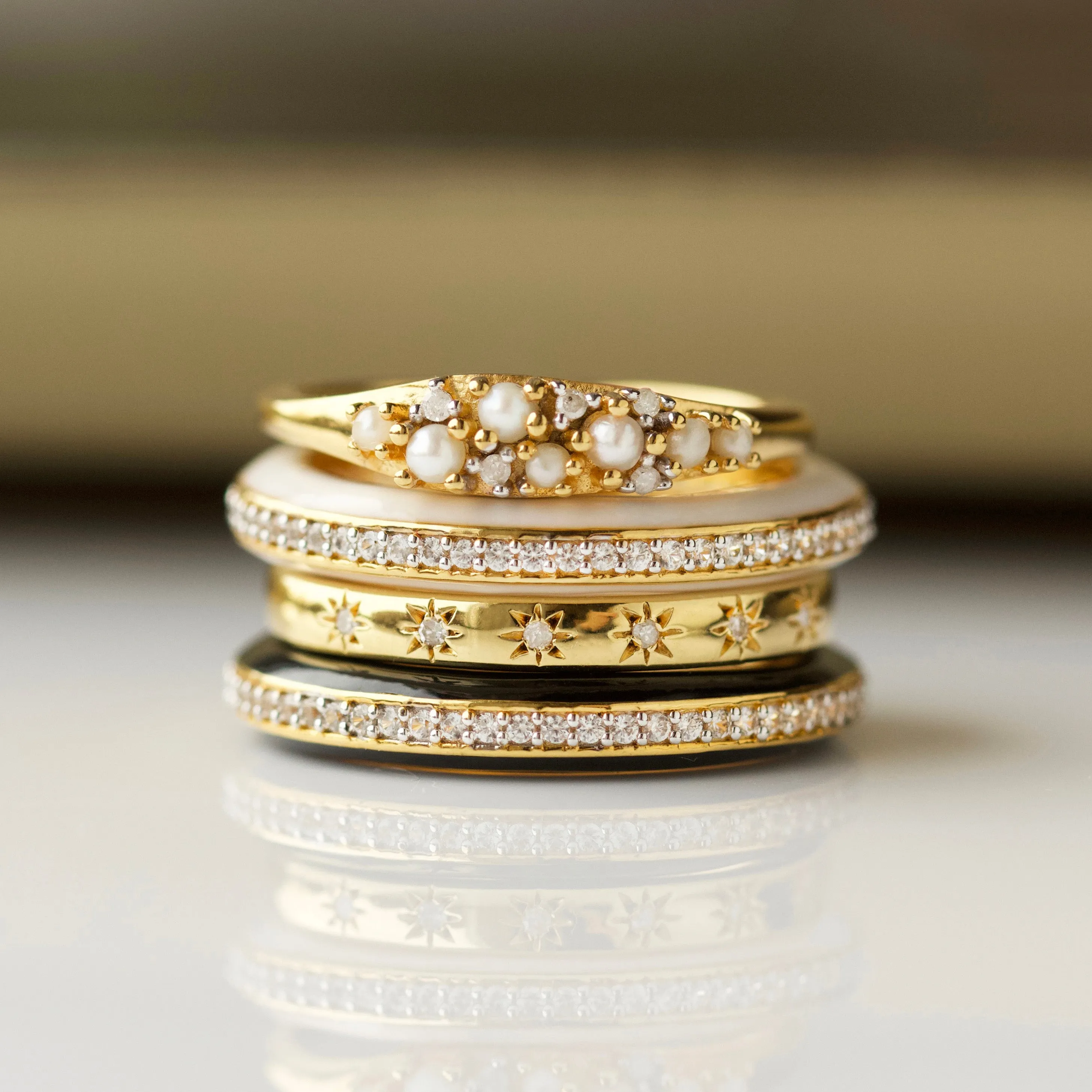 Eva Enamel & Zircon Eternity Band