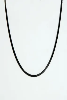 Flat Snake Chain - Black