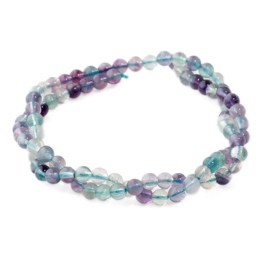 Fluorite 4mm Round A Grade - 15-16 Inch