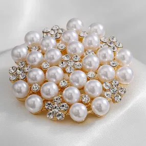 Fresh Accessories - Brooch Pearls Gold