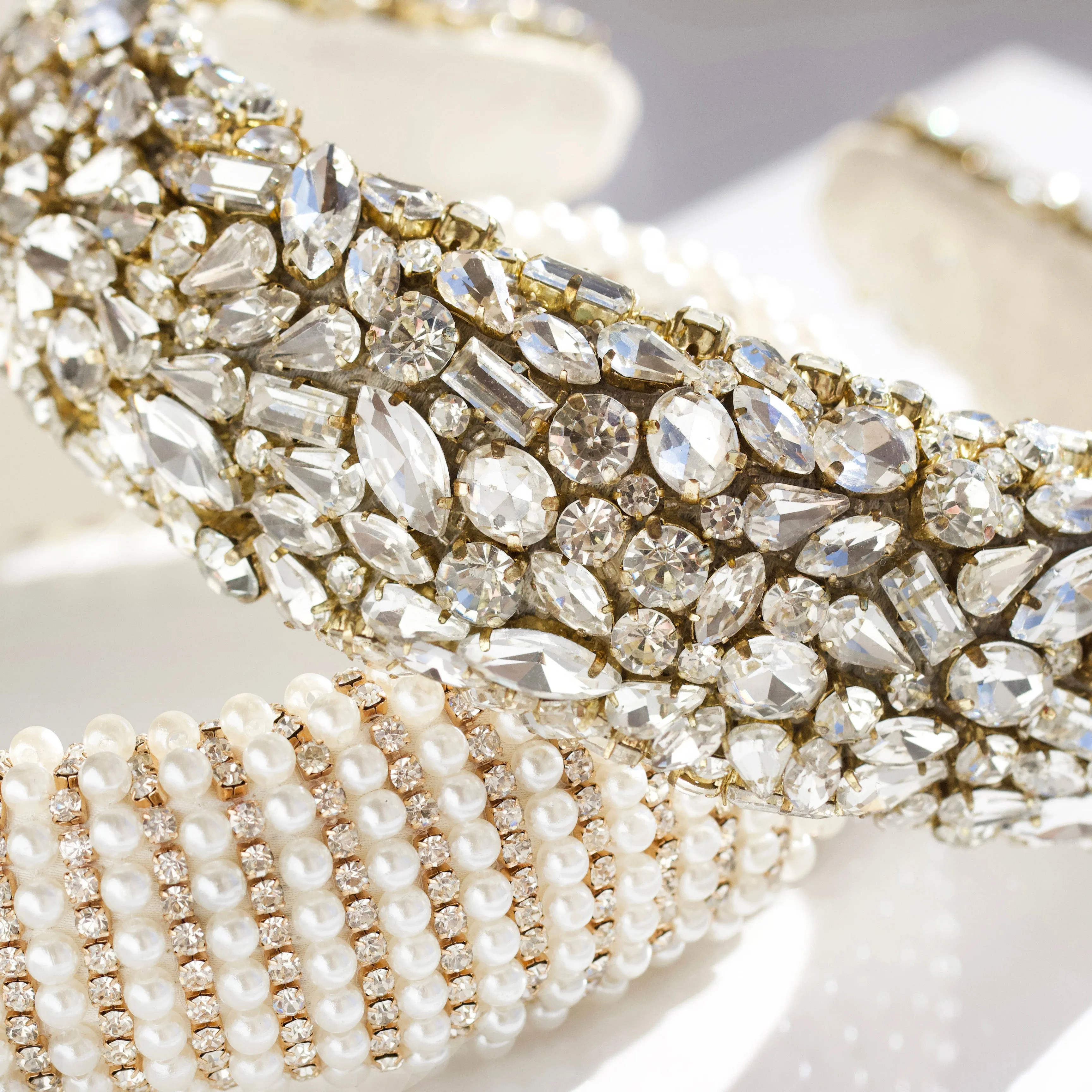 Gia Crystal Embellished Wide Headband