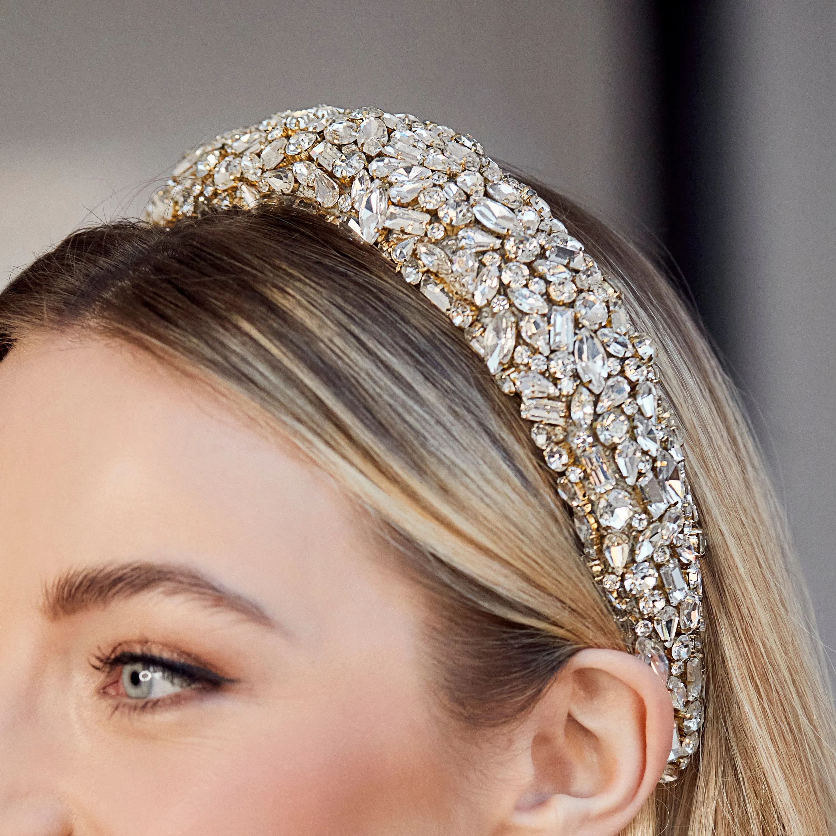 Gia Crystal Embellished Wide Headband