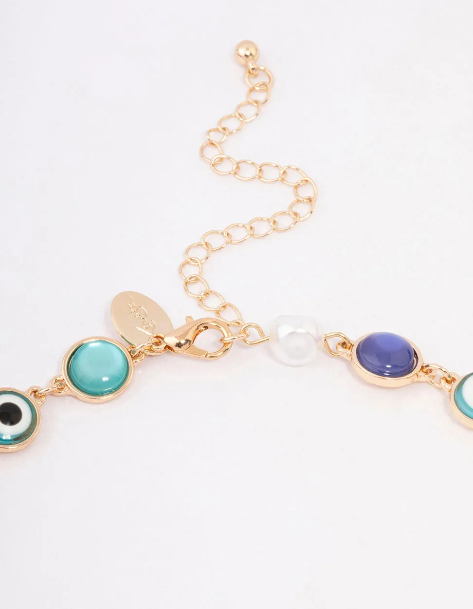 Gold Evil Eye Short Necklace