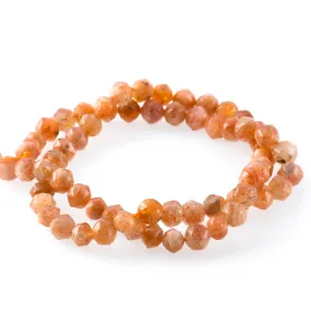 Golden Sunstone 6mm Double Heart Faceted - 15-16 Inch