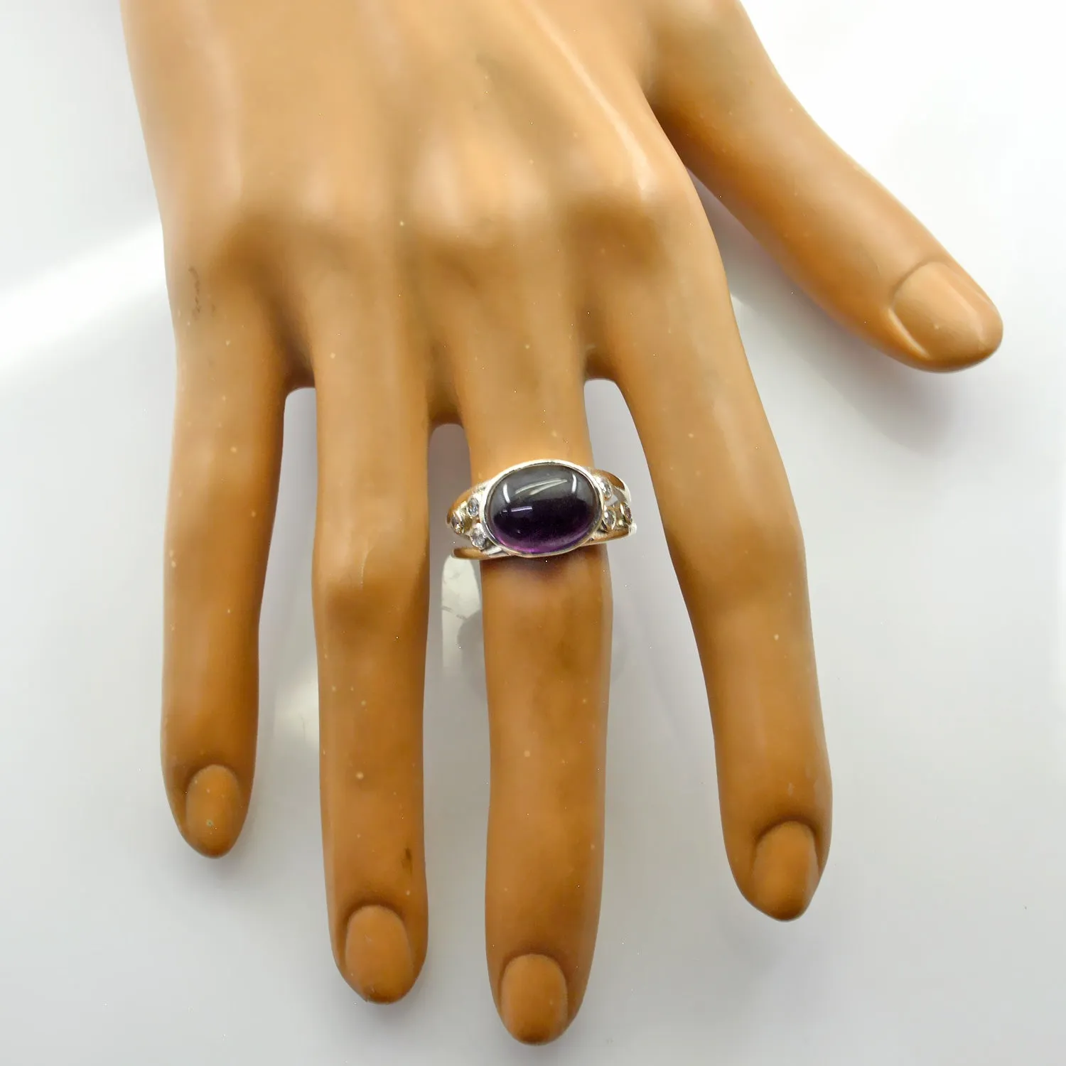 Goods Gems Amethyst 925 Sterling Silver Rings Gift For Children Day