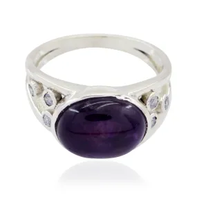 Goods Gems Amethyst 925 Sterling Silver Rings Gift For Children Day