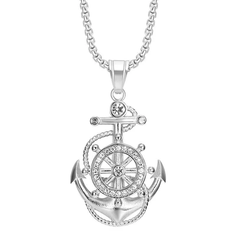 Hip Hop Diamond Anchor Pendant Zircon Pendant