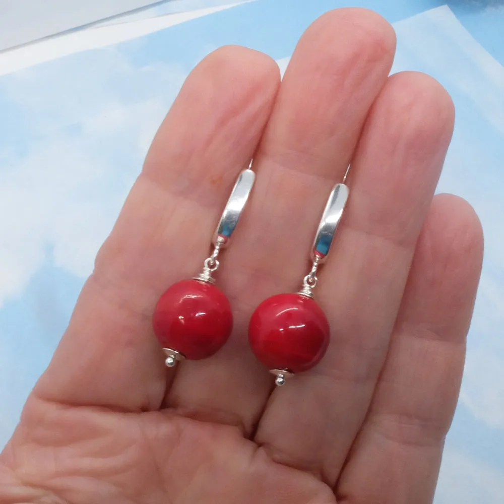 holly berry earrings