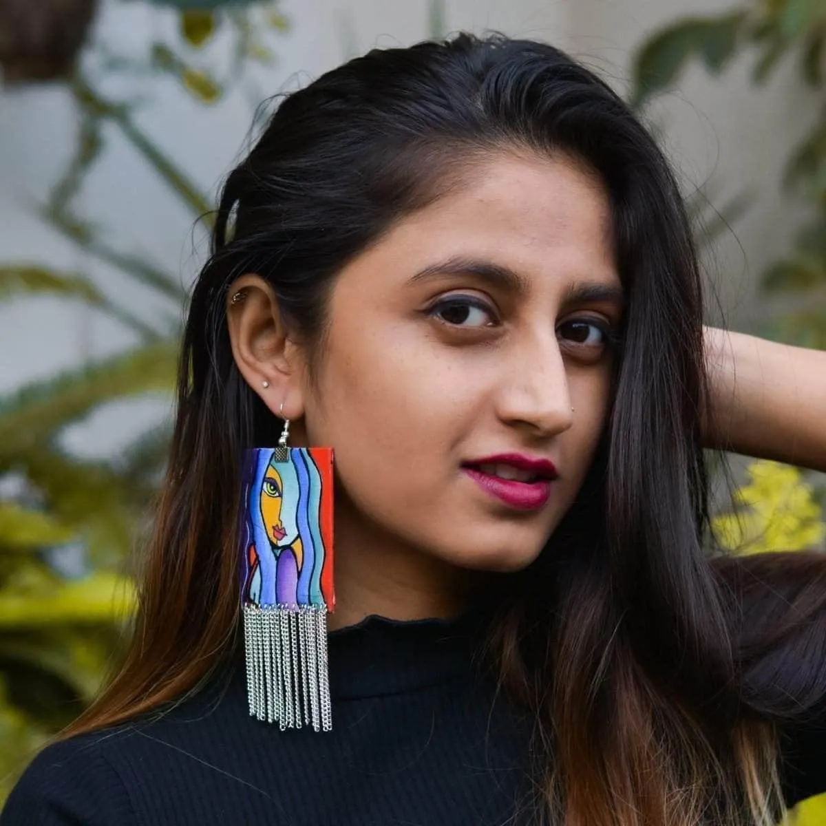 Jahanara Handpainted Blue (Earrings)